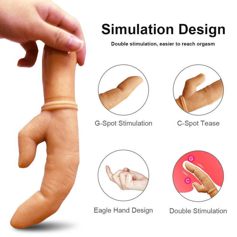 Vibromasseur de doigt pour femme, gode puissant, stimulateur de Clitoris, jouet sexuel pour adulte, masturbateur