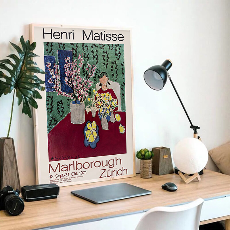 Vintage Retro Picasso Matisse Poster Bắc Âu Trang Trí Tranh Canvas Nghệ Thuật Treo Tường Áp Phích In Hình Ảnh Nhà Trang Trí Phòng Khách