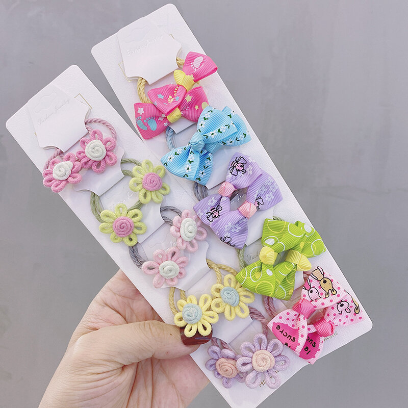 Kakakids-conjunto de accesorios para el cabello para niña, lazo hecho a mano con flores, cinta para el pelo de cuero para bebé, adorno para el cabello, 10/20 unids/set, 2020