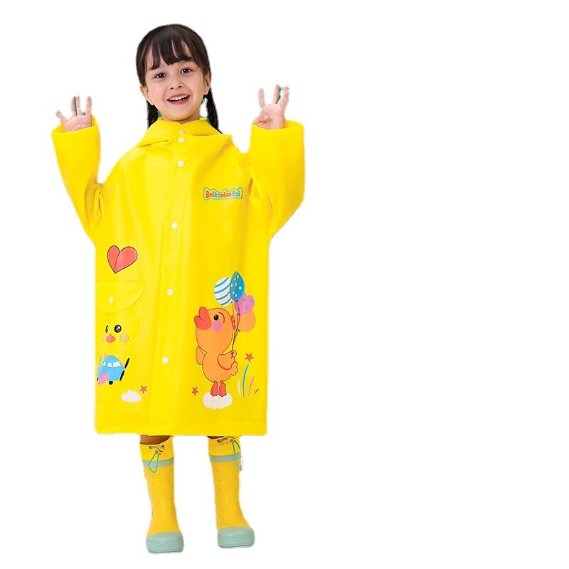 Chubasquero plegable portátil para niños, chaqueta impermeable para la escuela, Poncho de lluvia, Gabardinas, LL50UM