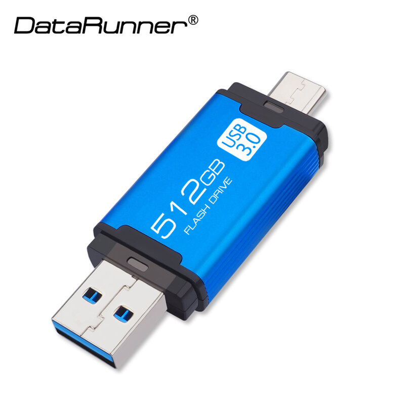 DataRunner 2ใน1 USB 3.0ประเภท C USB แฟลชไดรฟ์ไดรฟ์ปากกา512GB 256GB 128GB 64GB ความเร็วสูง32GB USB Stick 3.0 Pendrive
