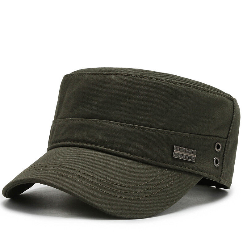 Kadet czapka wojskowa podstawowy codzienny styl wojskowy czapka bawełniana skośna czapka wojskowa daszek płasko zakończony czapka z daszkiem Beret czapka
