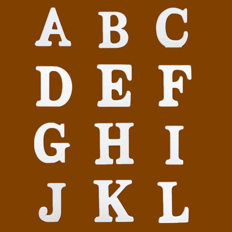 Diy alfabeto de madeira moda casamento festas decoração do feriado artesanato personalizado alfabeto digital criativo inglês letras decoração
