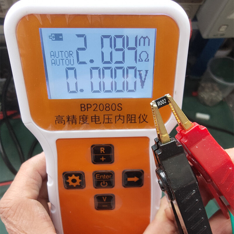 BP2080 Tester di resistenza interna della batteria SLCD Tester di cromo al piombo 0-100V