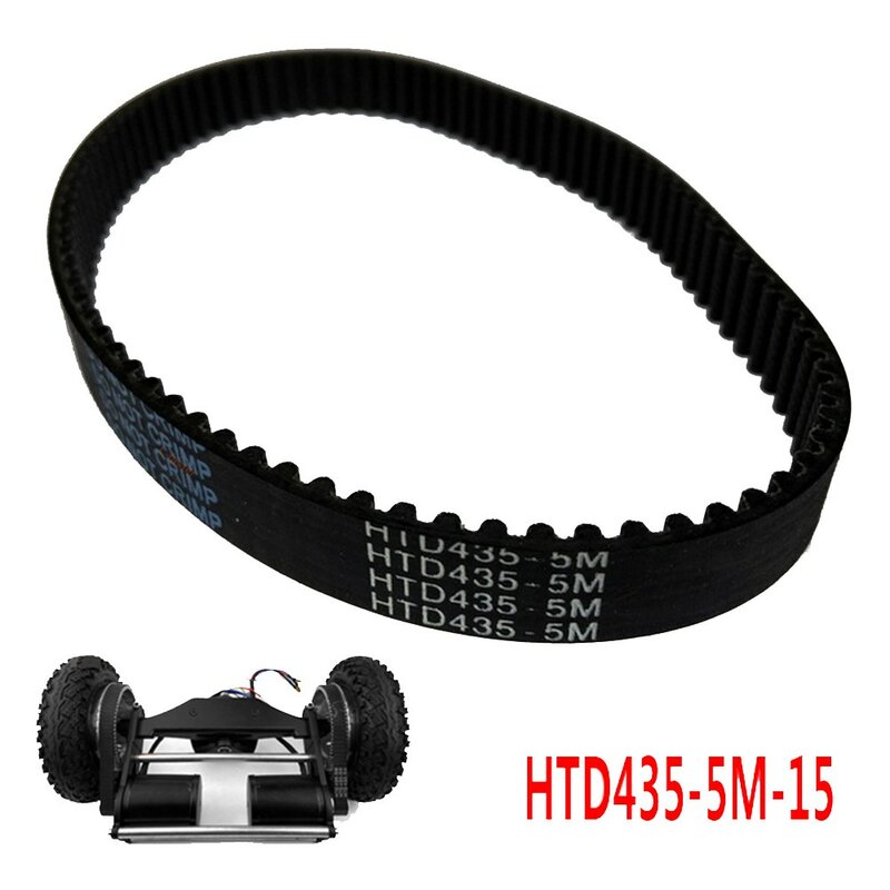 電動スケートボードタイミングベルト,HTD5M-395/435-15変換キット用の幅15mm,同期部品