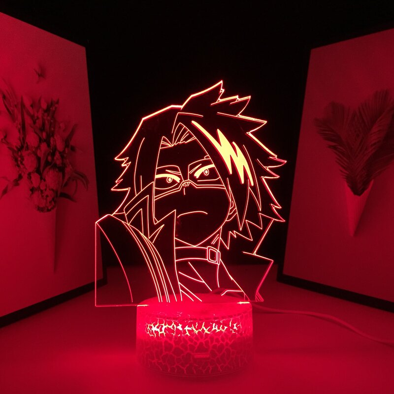 Светодиодный ночник Denki Kaminari из аниме «Моя геройская Академия», настольная лампа для спальни, Декор, подарок на день рождения, манга, моя гер...