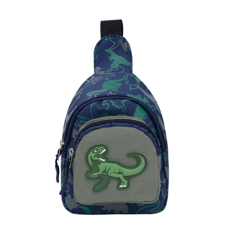 Portable Children's Shoulder Bag Boys Girls Lovely Dinosaur Chest Bag Fashion Crossbody Phone Pouch L41B