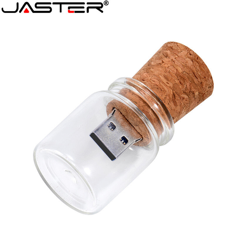 JASTER-botella de corcho + memoria USB 2,0, elegante y creativo, 4GB, 8GB, 16GB, 32GB, 64GB, almacenamiento de memoria para fotografía en U