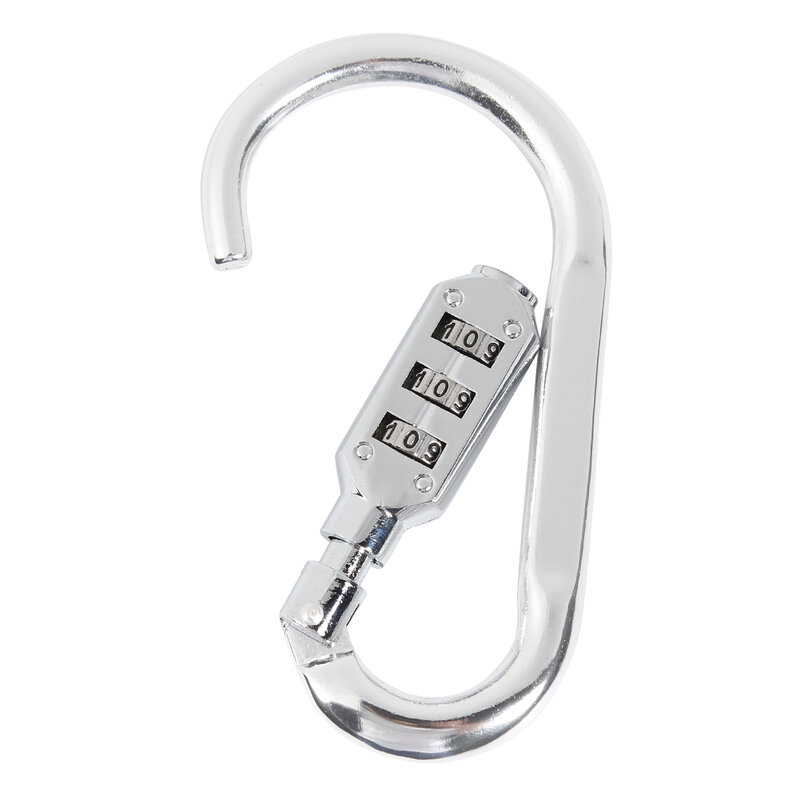 Hot Sale Password Lock Finely Processed 3 Dial Number Password Padlock Resettable Combination Safe Code Carabiner Locks Climbing
