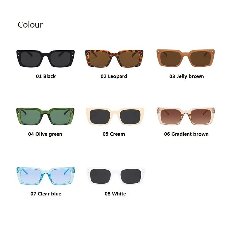 สี่เหลี่ยมผืนผ้าแว่นตากันแดด Vintage Retro แบรนด์แว่นตากันแดดสำหรับผู้หญิง Shades หญิงแว่นตา Anti-Glare UV400