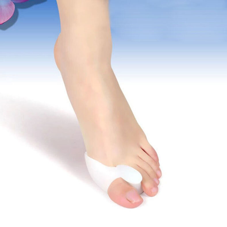 Gel de silicona ortopédico para dedos de los pies, Protector de pulgar y Valgus, ajustador de juanete, alivia el dolor, alisa los dedos de los pies doblados, 2 uds.