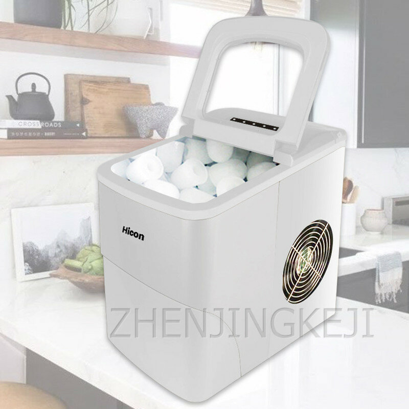 Máquina de hielo para uso doméstico, máquina automática de 220V, herramientas de producción de cubitos de hielo redondos pequeños, máquinas de hielo en 6 minutos para negocios