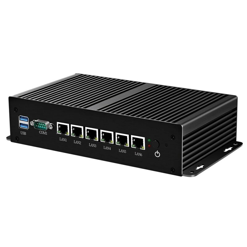 XCY-Router Firewall Mini PC Celeron 3955U 6x Gigabit Ethernet LAN Intel i211 NIC RS232 Pfsense Linux OPNsense VPN