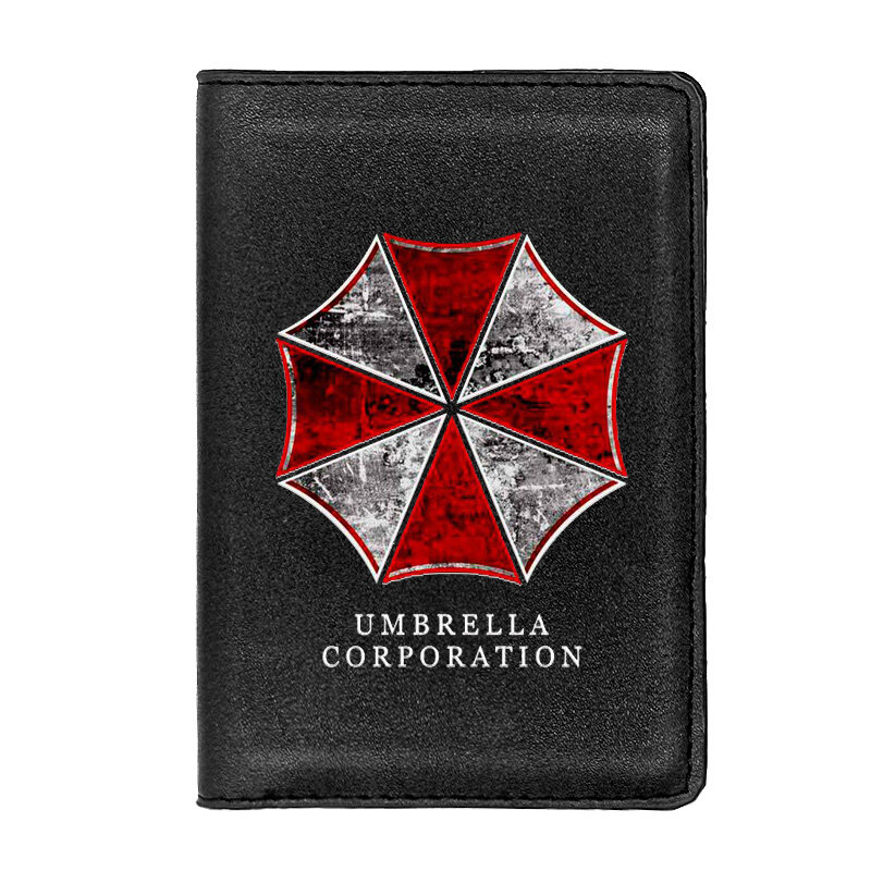 Classic Umbrella Corporation Paspoort Leer Mannen Vrouwen Slim Id-kaart Houder Pocket Wallet Case Travel Accessoires Geschenken
