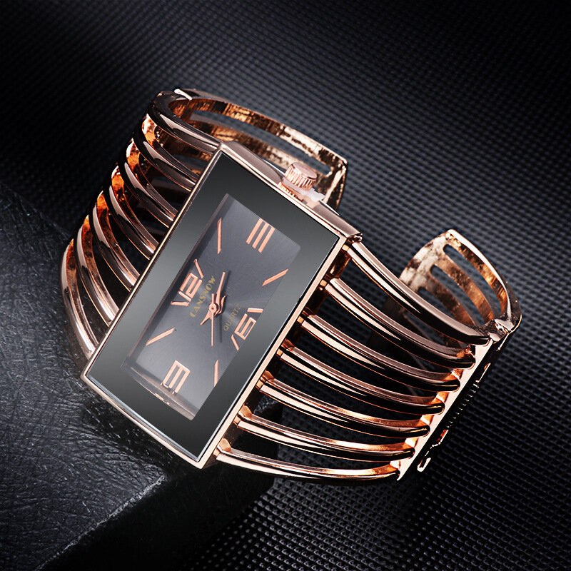 Оригинальные открытые, с модным браслетом, женские наручные часы, кварцевые наручные часы Женская оригинальная обувь в деловом стиле темпе...