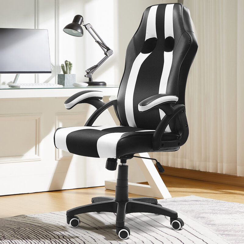 كراسي مكتب قابل للتعديل مستلق كرسي ألعاب الفيديو قطب عالية الظهر مكتب عمل كرسي الكمبيوتر الكراسي والأثاث