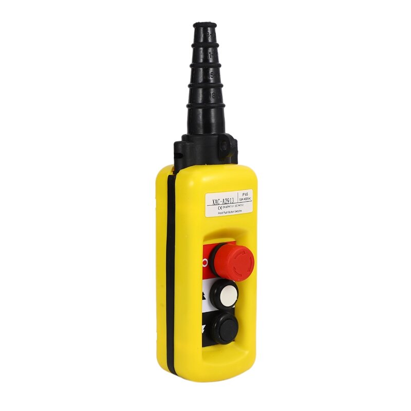 Lift Control Pendant XAC-A2913 Waterproof Handheld Pushbutton Switch with Electric Hoist Handle, 2 Buttons with Two Speed ​​and