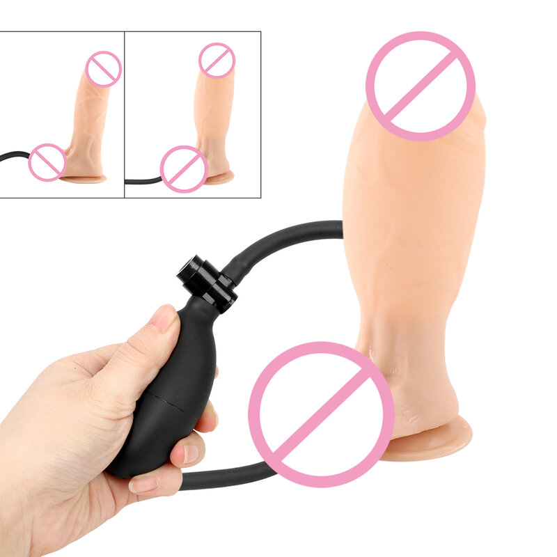 EXVOID Inflatable Dildo Big Butt Plug Huge Anal Plug Pump Realistic Penis Sex Toys For Women Sexy Products Flesh G Spot Massager