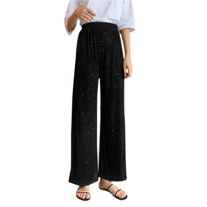 Pantalon de nettoyage taille haute pour femmes, ample, décontracté, jambes larges, nouvelle collection