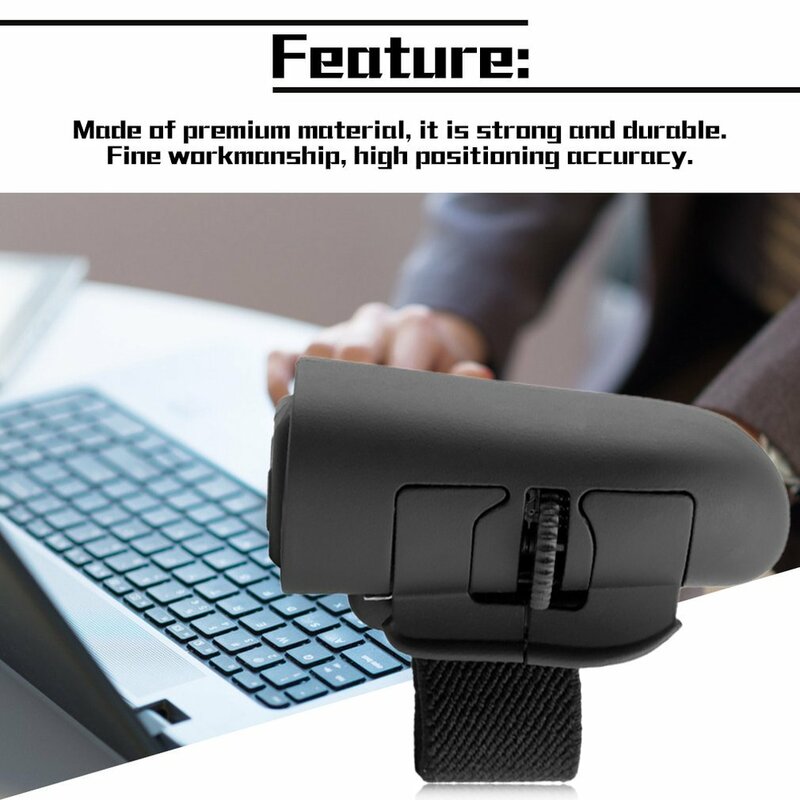 미니 귀여운 플러그 앤 플레이 2.4GHz 무선 손가락 반지 광학 마우스 1600 인치 당 점 USB 수신기 데스크탑