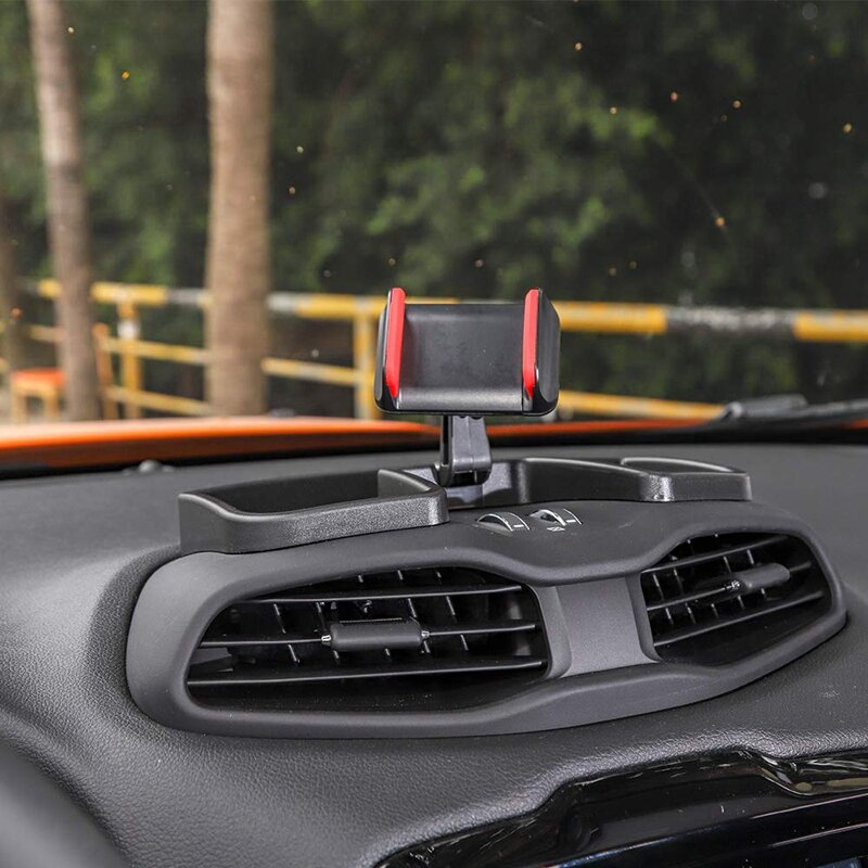 Téléphone portable Kit De Support De Téléphone De Support avec boîte De Rangement Pour Jeep Renegade 2015-2019, Dash-Montage Accessoires intérieurs