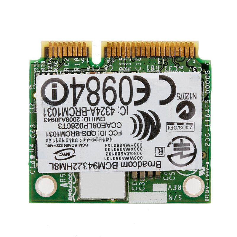بطاقة لاسلكية صغيرة PCI-E BCM94322HM8L DW1510 مزدوجة النطاق 300 متر لديل E4200 E5500