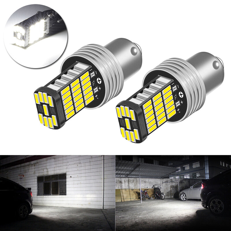 2 sztuk światła przeciwmgielne/Turn Signal/Brake/rewers P21W 1156 BA15S LED żarówki 4014 LED samochodów światło cofania i kierunku hamulca Ligh biały