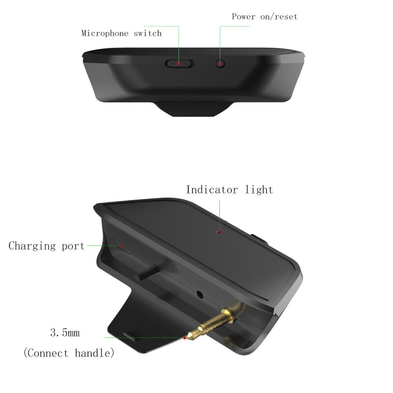 ชุดหูฟังไร้สายบลูทูธอะแดปเตอร์ Portabele แปลงเสียง3.5มม.พร้อมไฟ LED สำหรับ Xbox One Game Controller อุปกรณ์เสริม