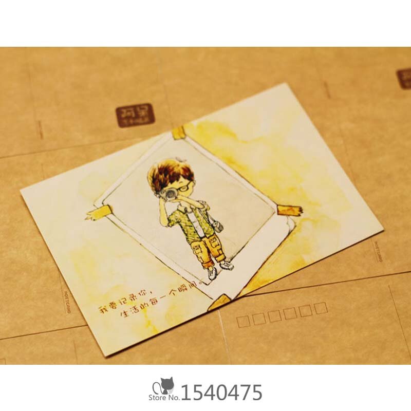 25 sztuk/partia śliczne piękny Cartoon miłość pocztówki zapakowane zestaw kart plakatowych na walentynki dziewczyna/chłopak