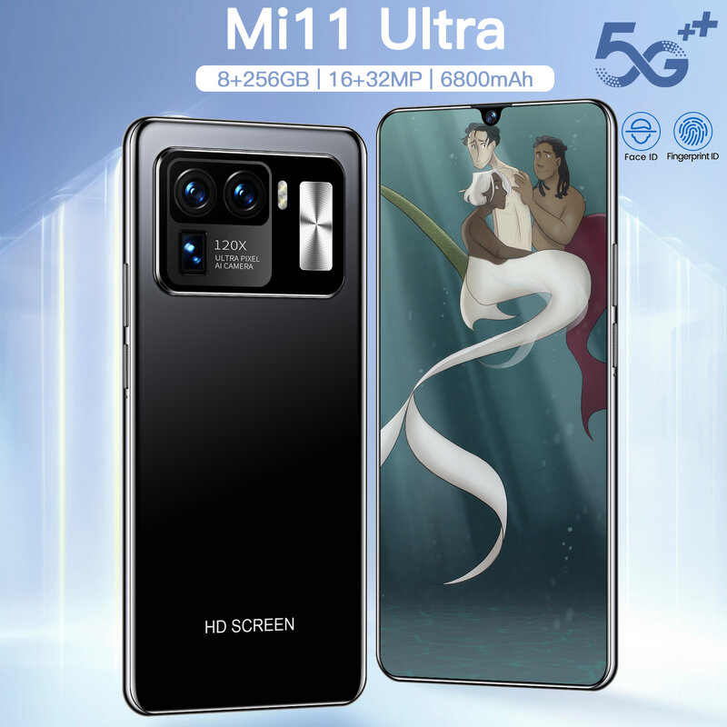 5G Mi11 Ultra Globale Version MTK6889 6800mAh Neueste 6,7 zoll 16GB 512GB Handy 10 Core handy 4G LTE Smartphone Netzwerk