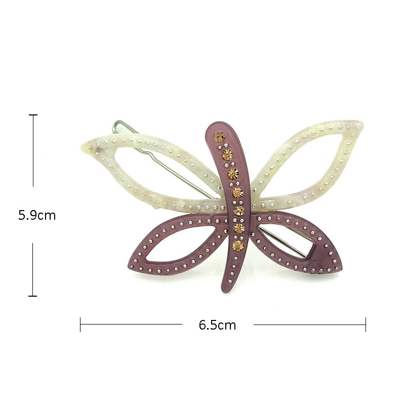 Made Well Hair Clip Hollow Butterfly Graphic Girls Hair Pin Hot Sale Gift Hair Jewelry Acetate Hair Clips