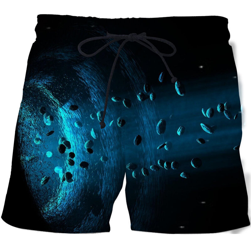 ชายชายหาดกางเกง Starry Sky Art 3d การพิมพ์คุณภาพสูงกางเกงว่ายน้ำ Harajuku กางเกงขาสั้น Star ท่องชุดว่ายน้ำ