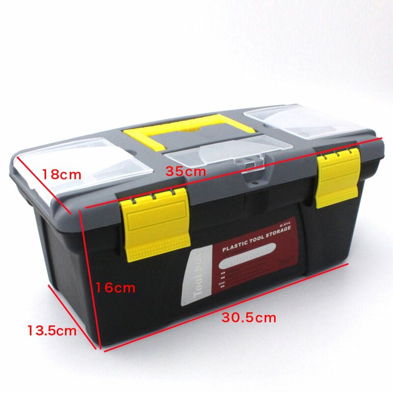Portable S/M/L taille en plastique matériel boîte à outils ménage multifonction Maintenance boîte à outils voiture boîte de rangement Anti-chute boîte