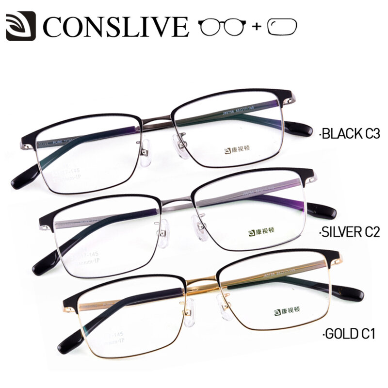 Óculos de prescrição para homens, óculos multifocais de titânio progressivo para miopia, óculos dourado para homens, fotocrômico j85756