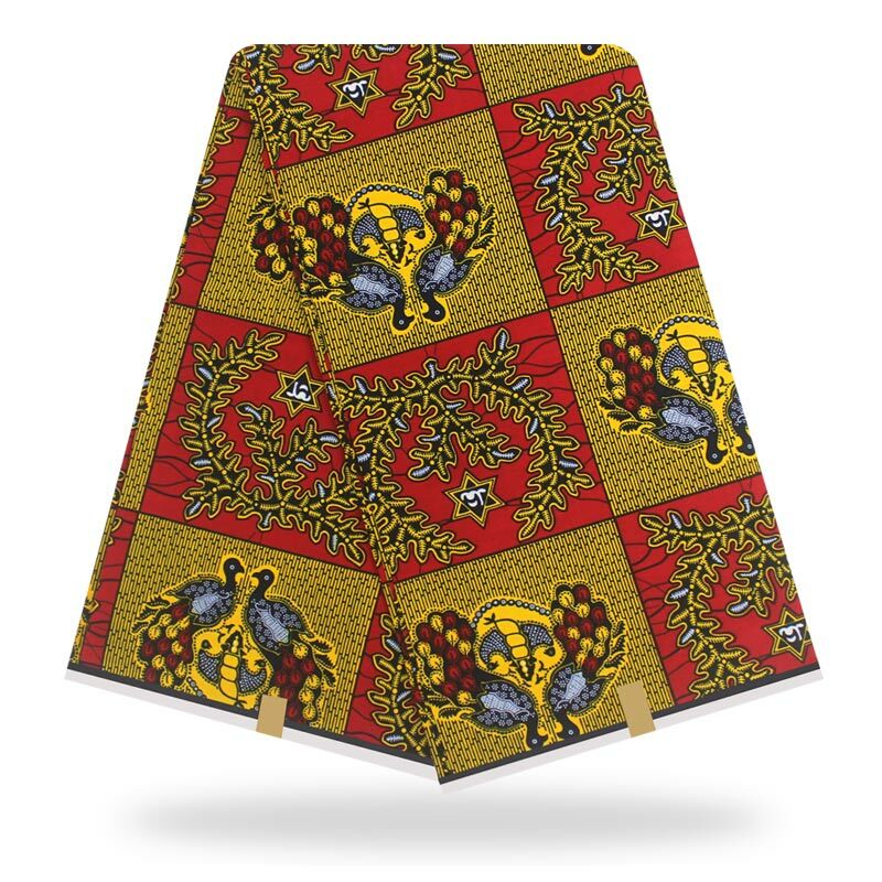 Tessuto stampa cera africana 2021 materiale cotone di alta qualità tessuto Ankara cucito africano ankara cotone cera reale 6yard per i vestiti