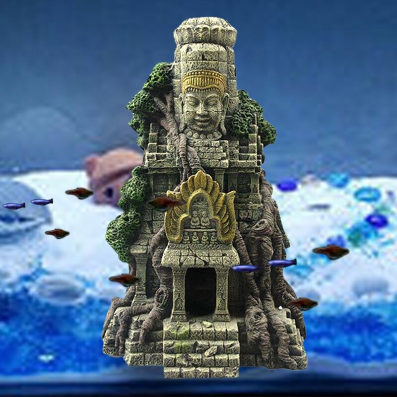 الفيتنامية معبد خزان الأسماك المناظر الطبيعية زخرفة محاكاة الحرف حوض السمك زينة الأسماك الترفيه إخفاء مكان أنيقة
