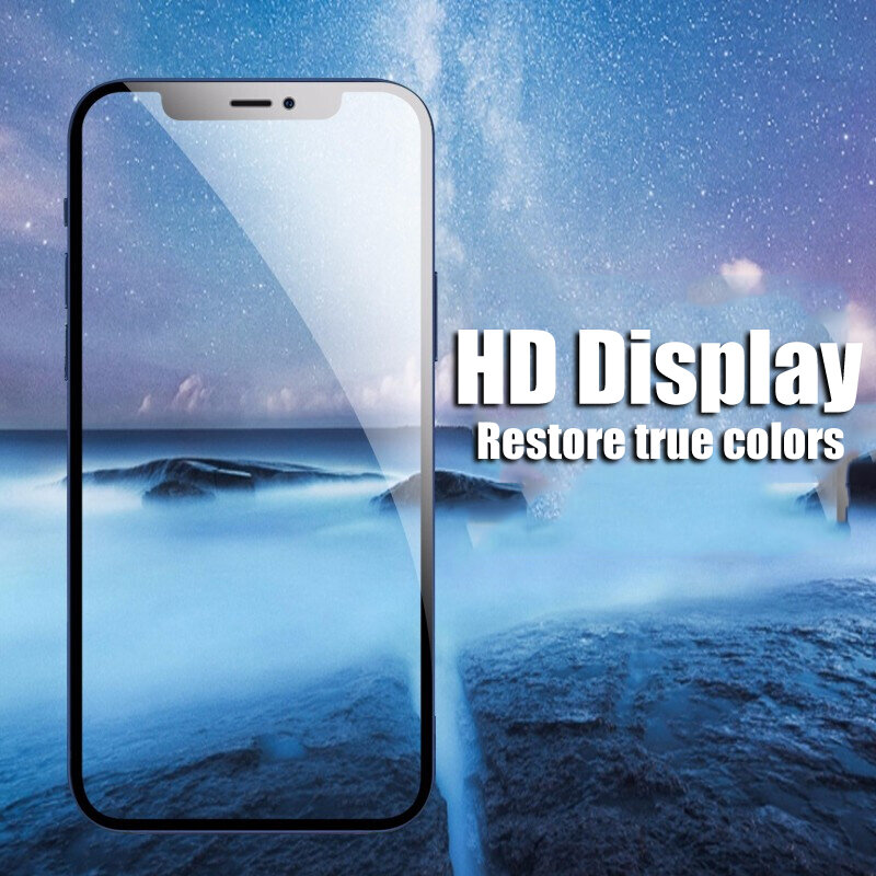 4 pçs capa completa protetor de tela para iphone 11 12 pro xs max mini película protetora para iphone 8 7 6 plus x xr filme de hidrogel