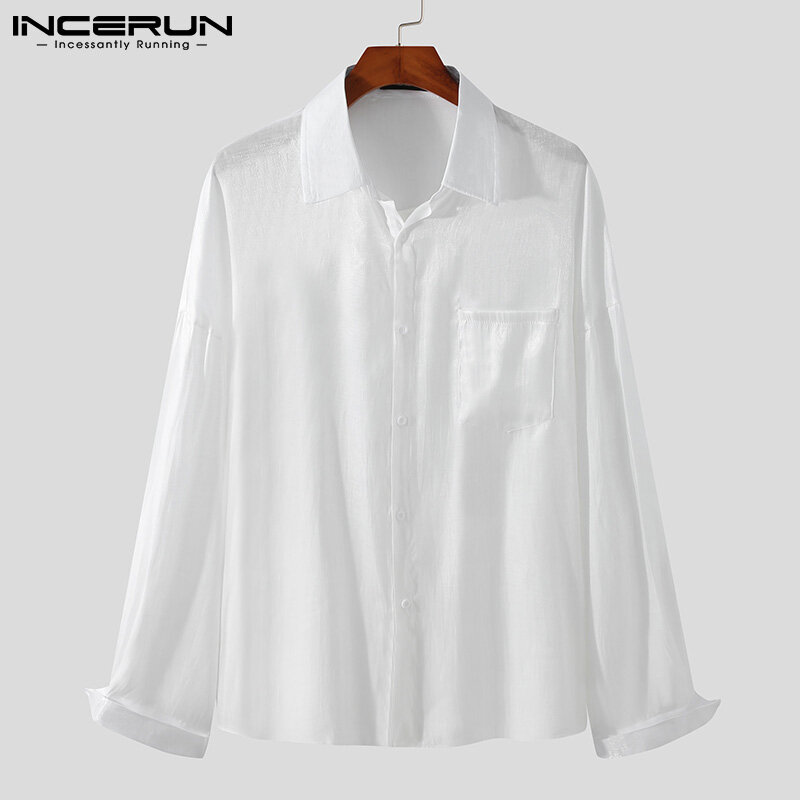 Мужская яркая повседневная рубашка, универсальная однотонная яркая рубашка с длинными рукавами, в Корейском стиле, 2021, удобная блуза