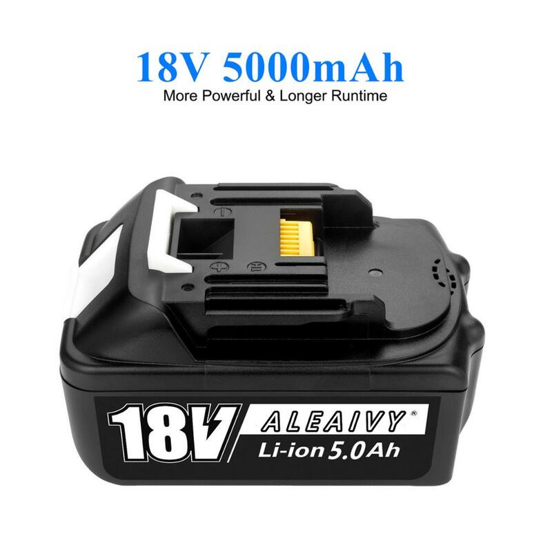 Bl1850 18 v 5.0ah bateria de substituição para makita ferramenta elétrica 5000mah bl1840 bl1860 bateria com display led de energia 18 v 5a + dc18rc