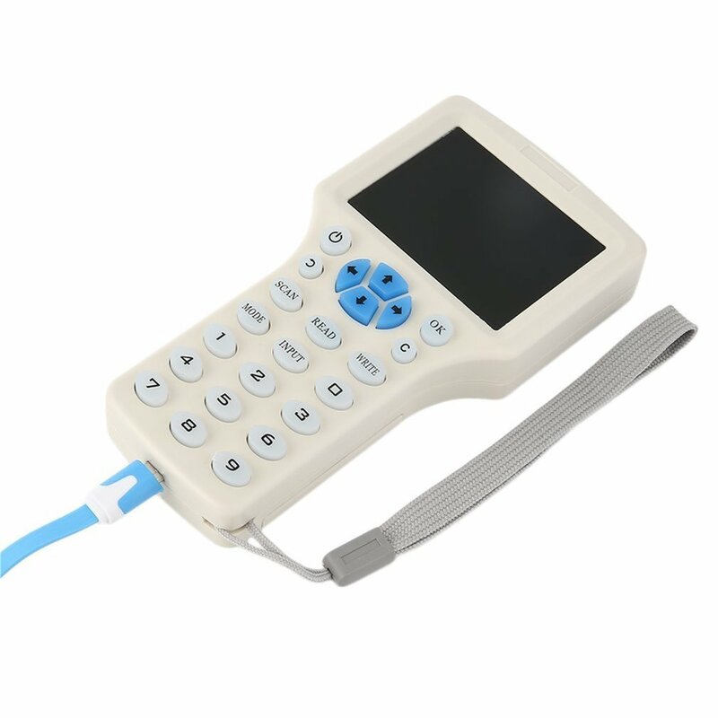 Lector de tarjetas RFID Nfc, módulo de escritura con 10 frecuencias en inglés, copia M1, 13,56 MHZ, programador de duplicador cifrado, USB, NFC, tarjeta de etiqueta UID