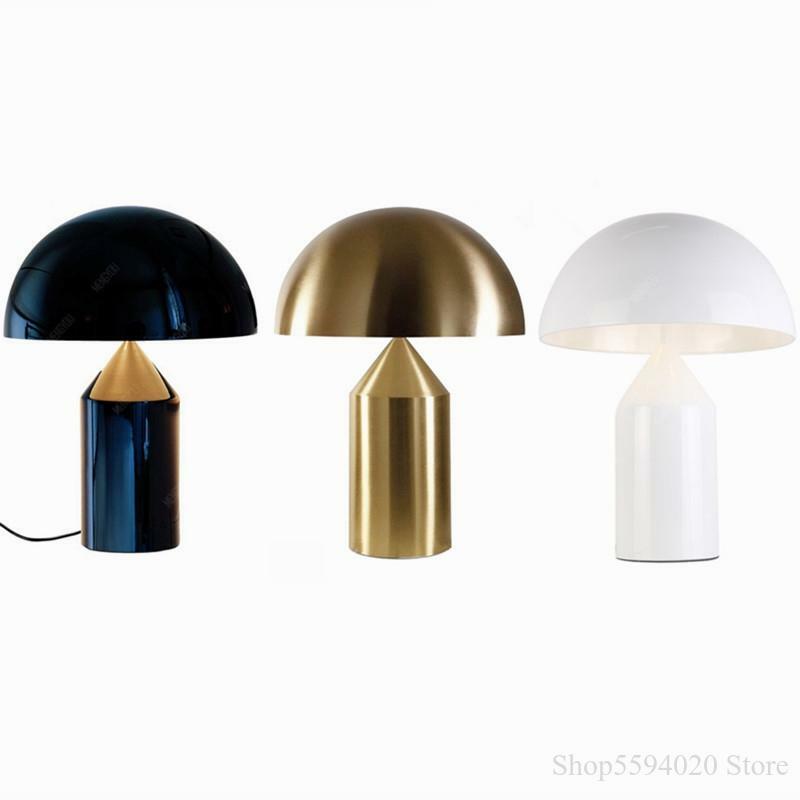 Lámparas de mesa de estudio para dormitorio, luz postmoderna minimalista, creativa, con forma de seta, personalidad nórdica, envío gratis