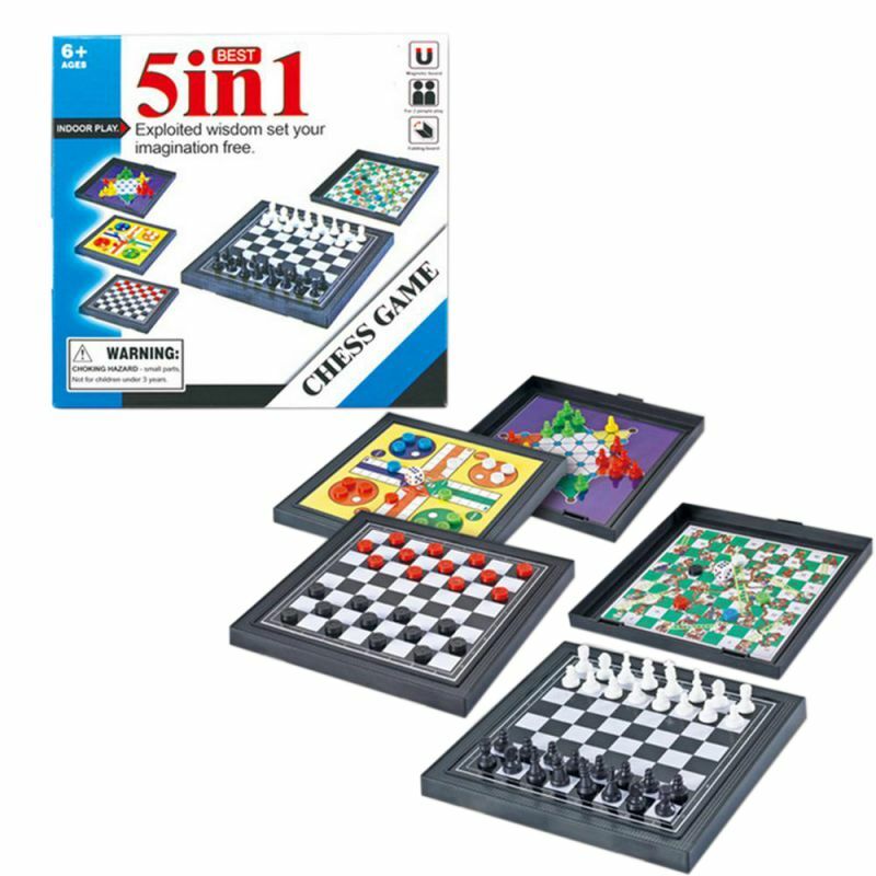 1 세트 체스 접는 자기 플라스틱 체스 판 보드 게임 휴대용 아이 장난감 높은 품질과 내구성