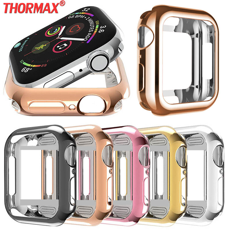 Soft Tpu Watch Case for Apple Watch Protective Bumper Shell 45mm 41mm 40mm 44mm 38mm 42mm Strong Apple watch case watch cover