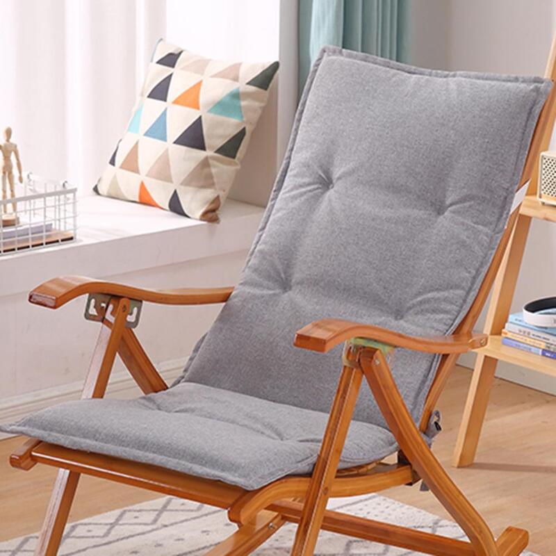 Foldable Recliner Chair Cushion Rocking Chair Long Cushion Double-sided Thickened Chair Couch Seat For Home Garden Lounger Mat