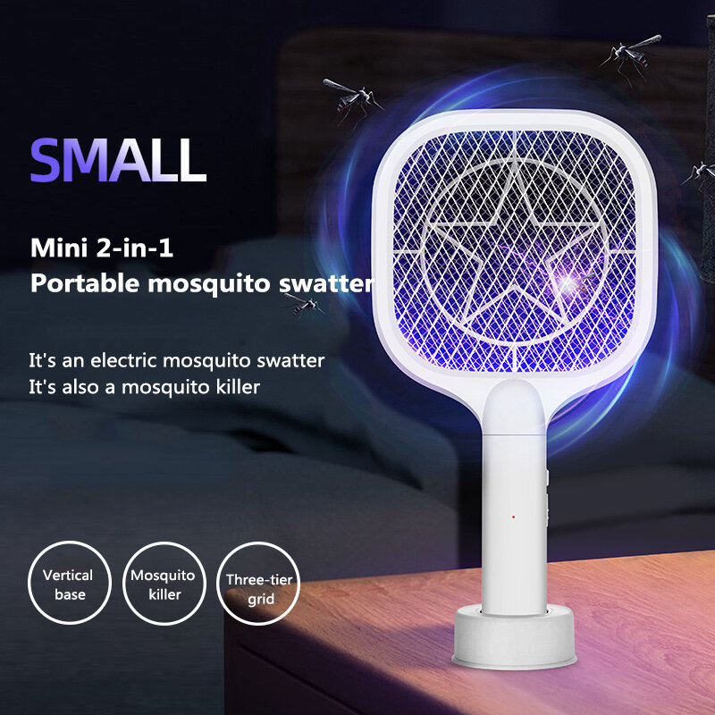 1pc Two In One Electric Mosquito Repellent Lamp Small Portable Mosquito Repellent Lamp Physical Killer Cute Trap Flies Insects