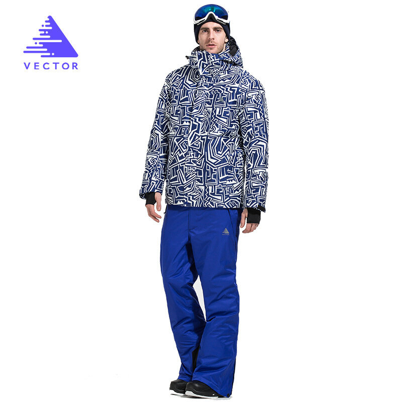 Traje de esquí a prueba de viento para hombre, chaquetas impermeables para nieve + Pantalones, conjuntos de Snowboard, equipo de esquí caliente, chaqueta de Snowboard de marca