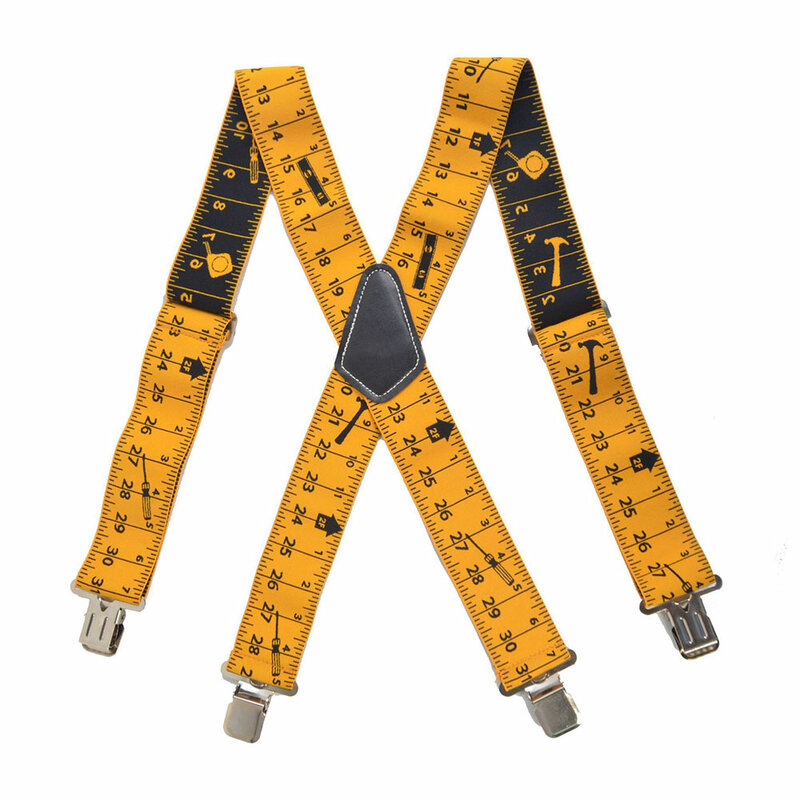 Bretelles de ceinture à outils 2 "de large réglables et élastiques, bretelles en forme de X avec Clips très solides, bretelles à ruban à mesurer robustes