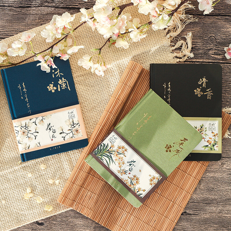 Cuaderno de Página interior de Color de estilo chino, cuaderno creativo de tapa dura, diario, libros, planificador semanal, manual, álbum de recortes, hermoso regalo