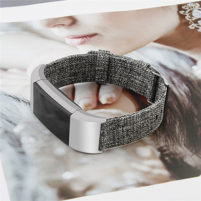 Horloge Band Voor Fitbit Lading 2 Riem Canvas Ademend Vervanging Armband Voor Fitbit Lading 2 Correa Fitbit Horloge 64002