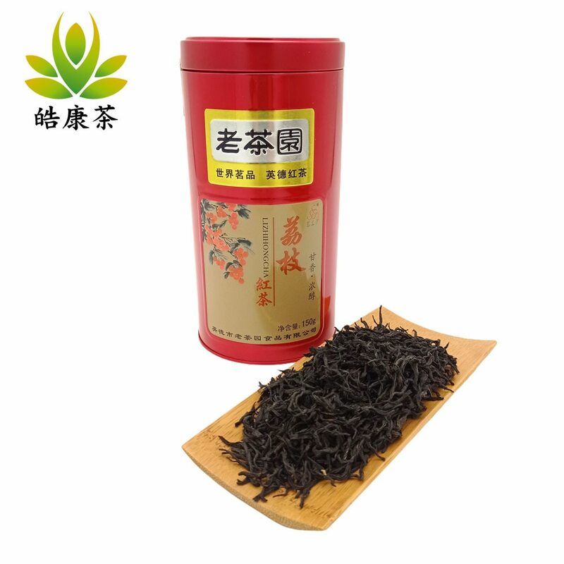 Thé chinois rouge (noir) Li Ji Hun cha au goût litchi, naturel, de qualité supérieure, 150g